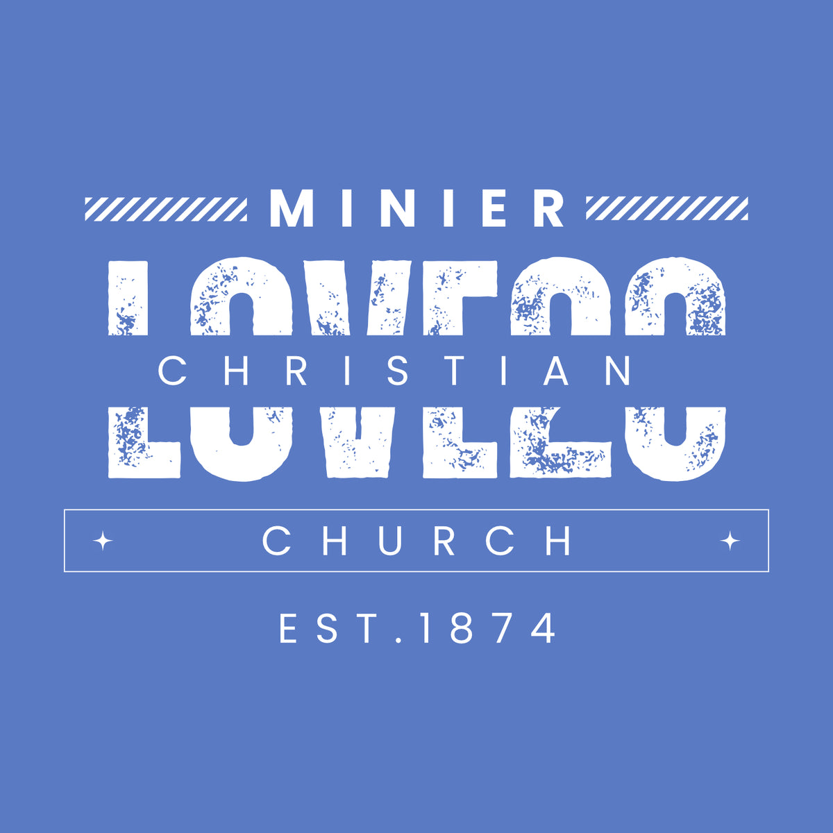 Minier Christian Church Pigment Dye T-shirt - Design C