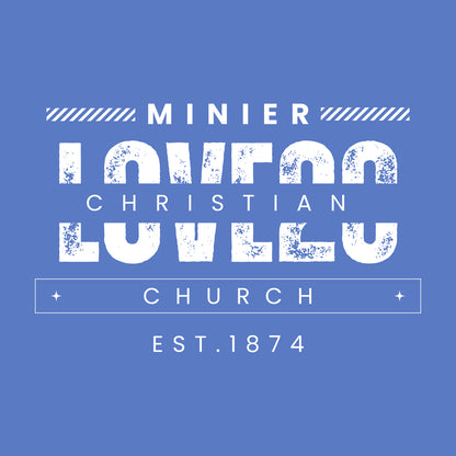 Minier Christian Church Pigment Dye T-shirt - Design C