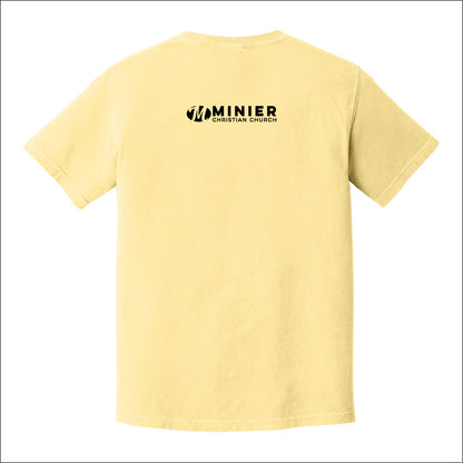 Minier Christian Church Pigment Dye T-shirt - Design A