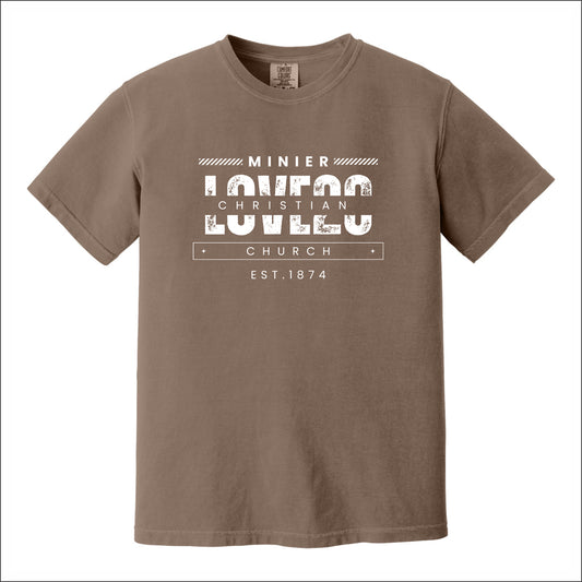 Minier Christian Church Pigment Dye T-shirt - Design C