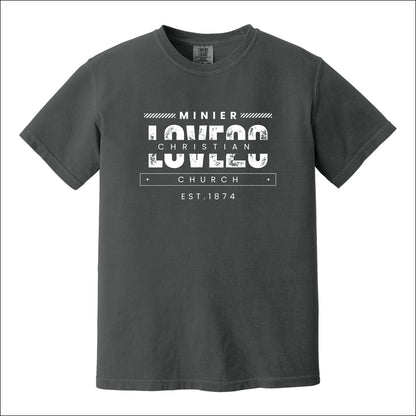 Minier Christian Church Pigment Dye T-shirt - Design C
