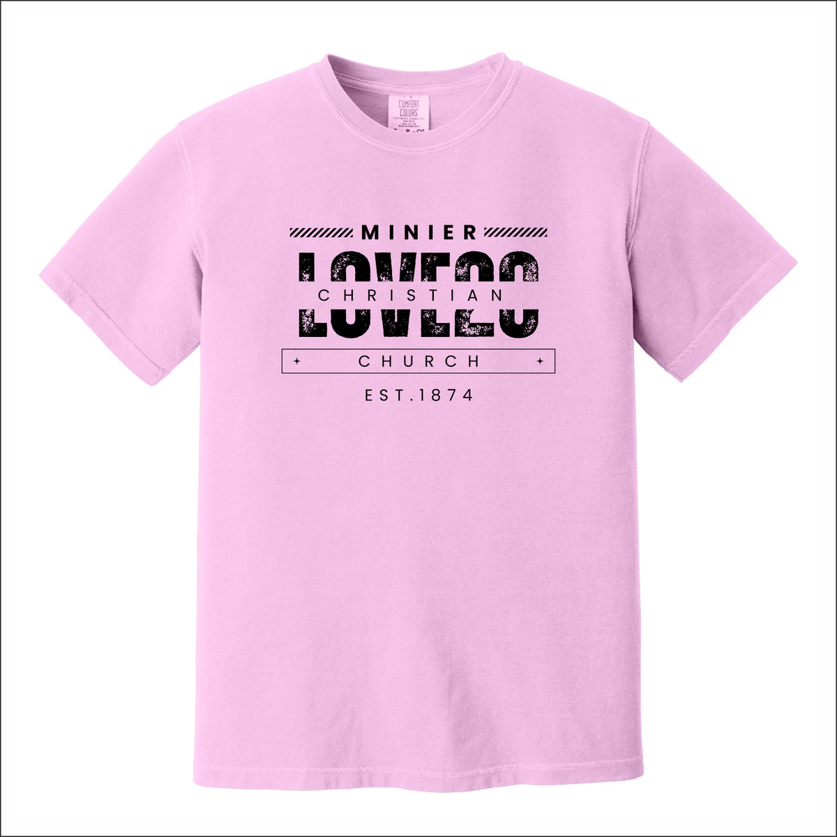 Minier Christian Church Pigment Dye T-shirt - Design C