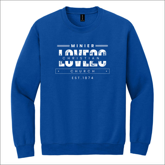 Minier Christian Church Crewneck Sweatshirt - Des. C