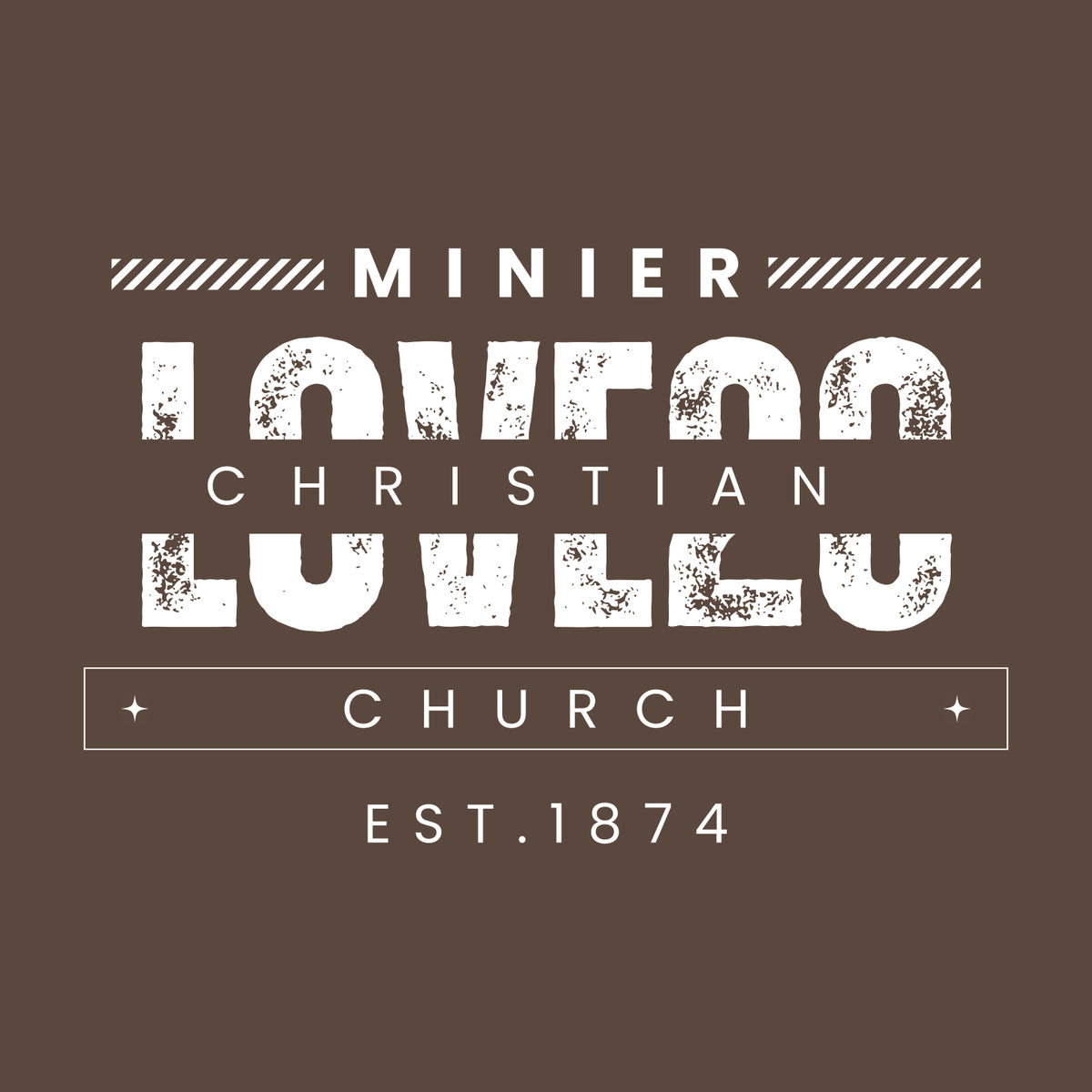Minier Christian Church Pigment Dye T-shirt - Design C
