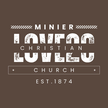 Minier Christian Church Pigment Dye T-shirt - Design C