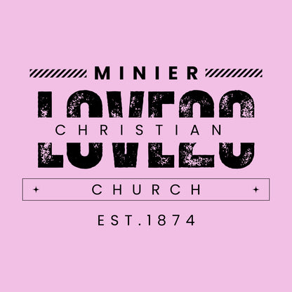 Minier Christian Church Pigment Dye T-shirt - Design C