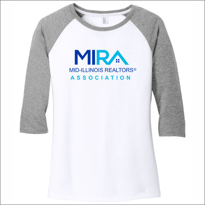 MIRA Ladies Tri-Blend 3/4 Sleeve Raglan Tee