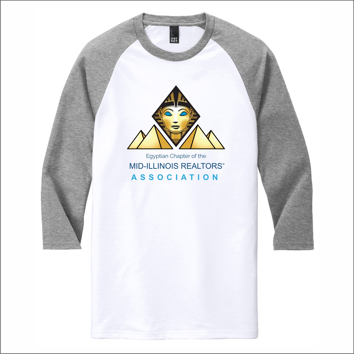 MIRA Tri-Blend 3/4 Sleeve Raglan Tee - Egyptian