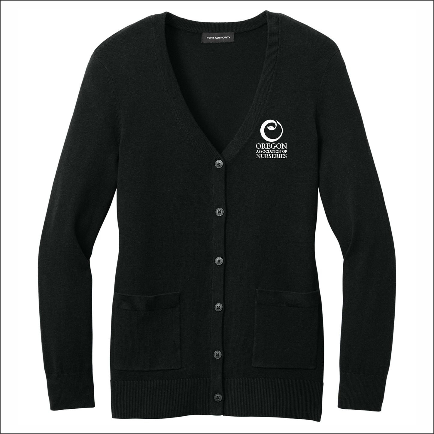OAN Ladies Easy Care Button-Up Cardigan Sweater