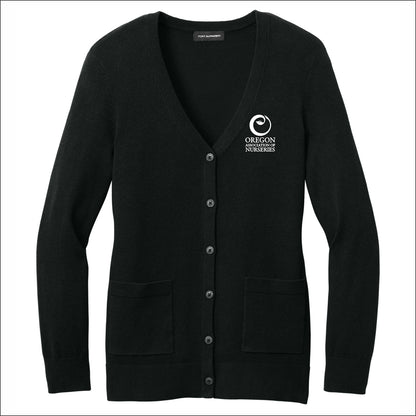 OAN Ladies Easy Care Button-Up Cardigan Sweater