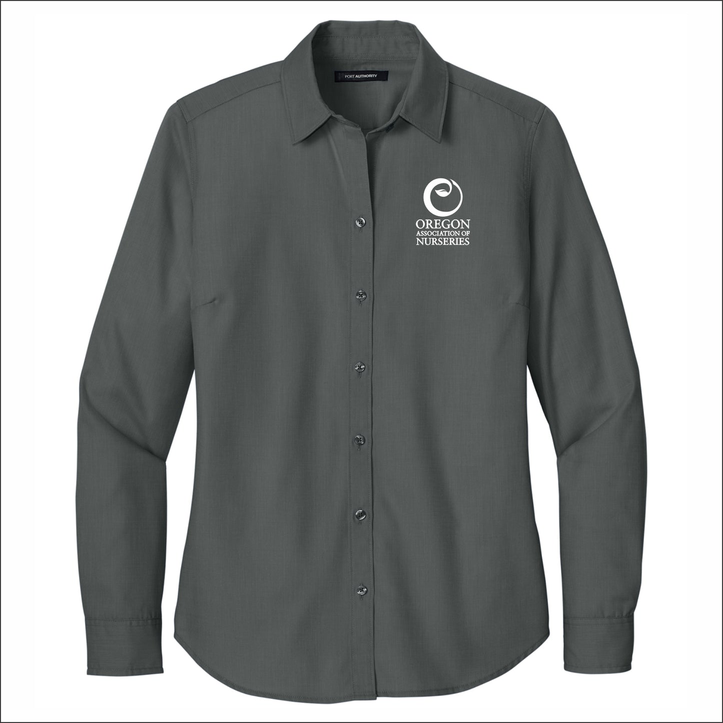 OAN Ladies Nailhead Easy Care Long Sleeve Shirt