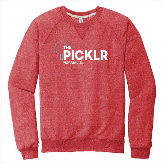 The Picklr Snow Heather French Terry Raglan Crew