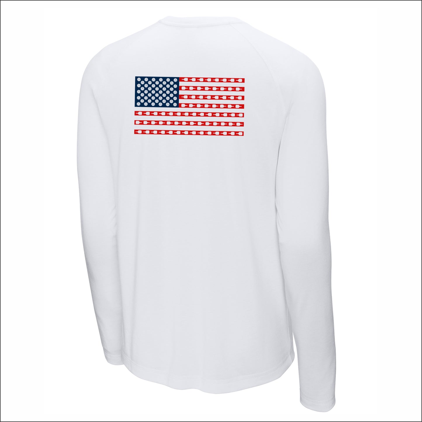 The Picklr Long Sleeve Tri-Blend Wicking Raglan Tee - Design D