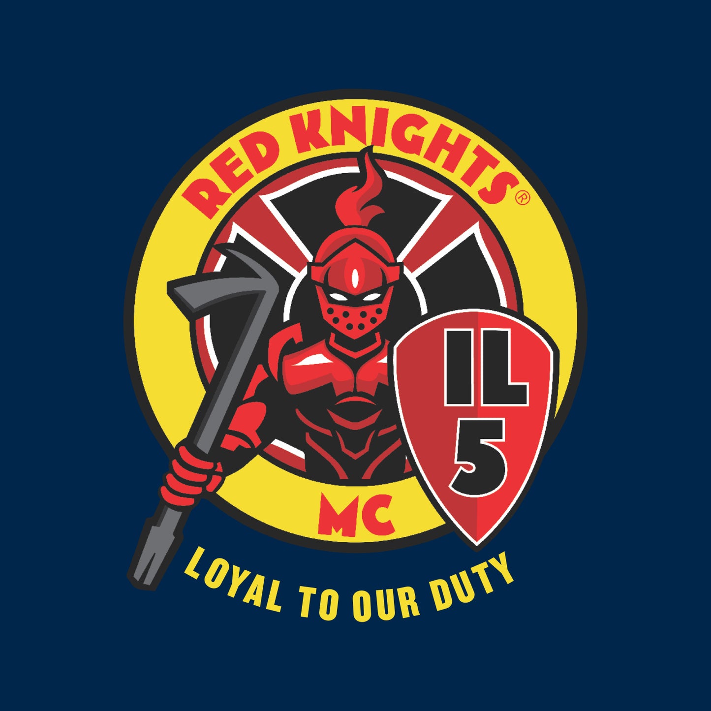 Red Knights Hooded Sweatshirt - IL 5