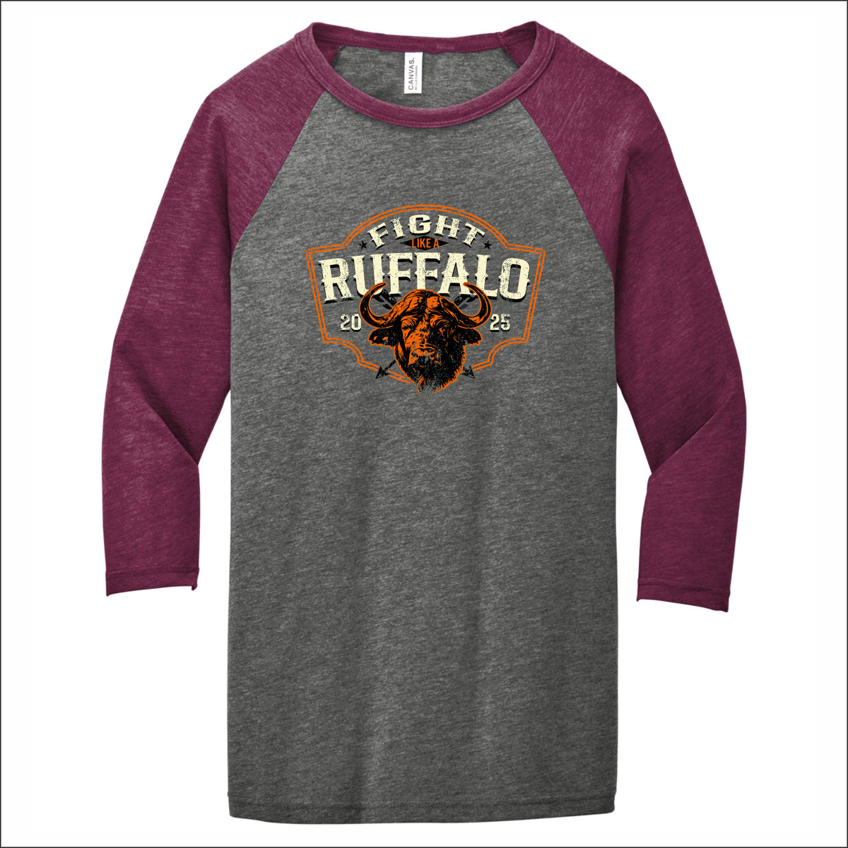 Fight Like A Ruffalo Soft Jersey 3/4 Sleeve Baseball Tee