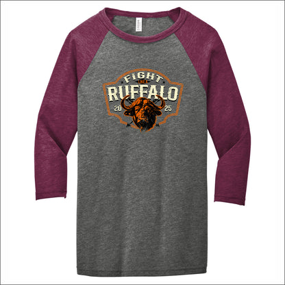Fight Like A Ruffalo Soft Jersey 3/4 Sleeve Baseball Tee