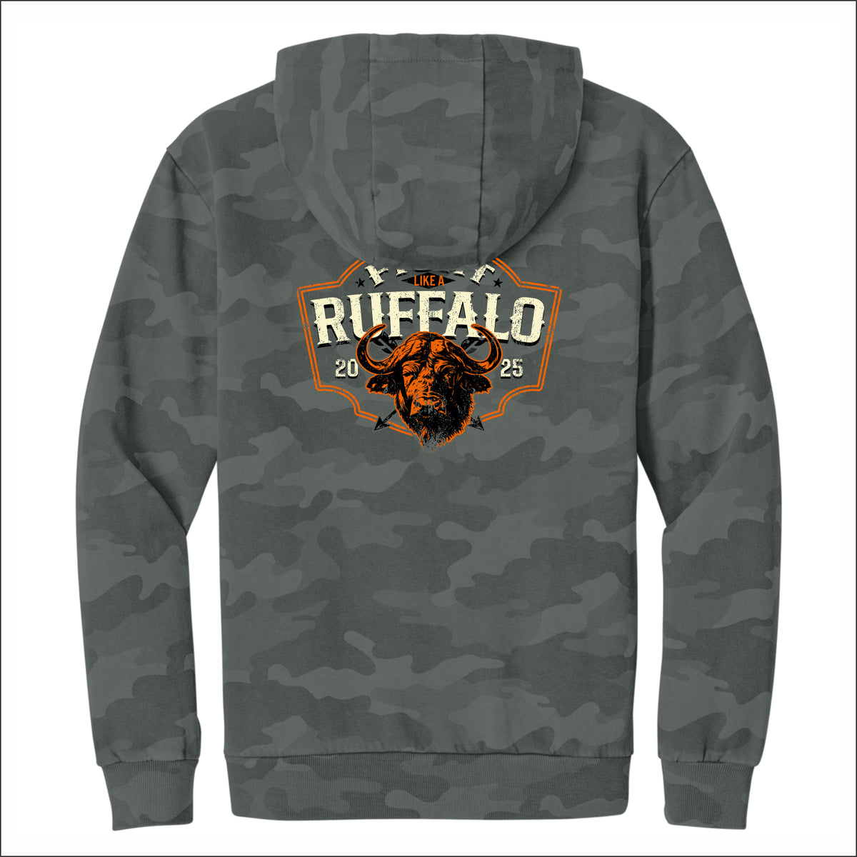 Fight Like A Ruffalo District Wash Camo Fleece Hoodie