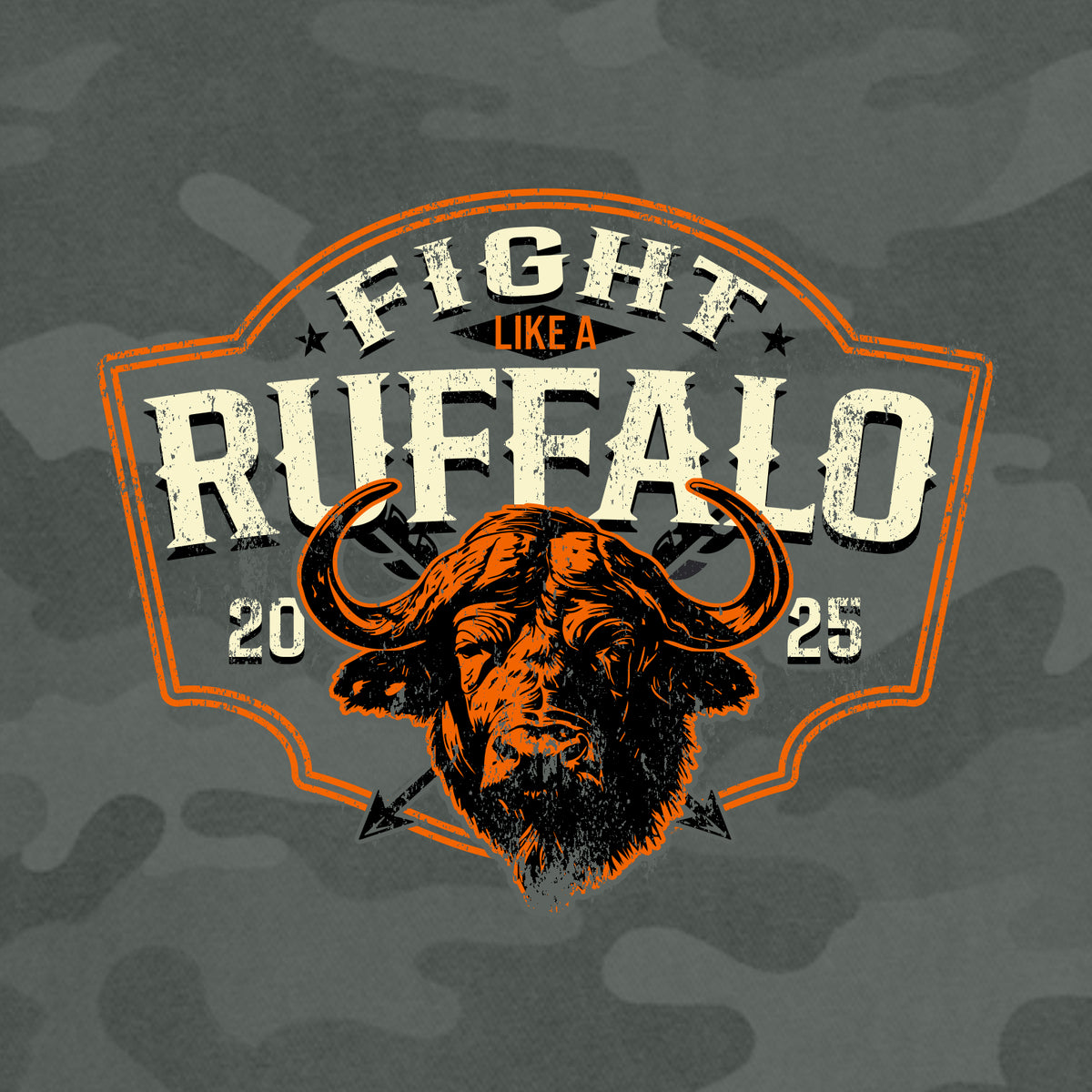 Fight Like A Ruffalo District Wash Camo Fleece Hoodie
