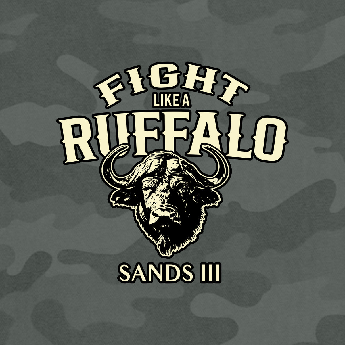 Fight Like A Ruffalo District Wash Camo Fleece Hoodie