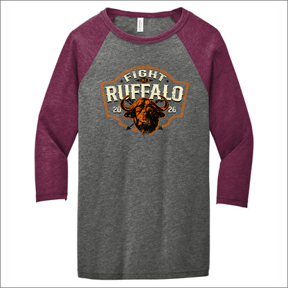 Fight Like A Ruffalo Soft Jersey 3/4 Sleeve Baseball Tee