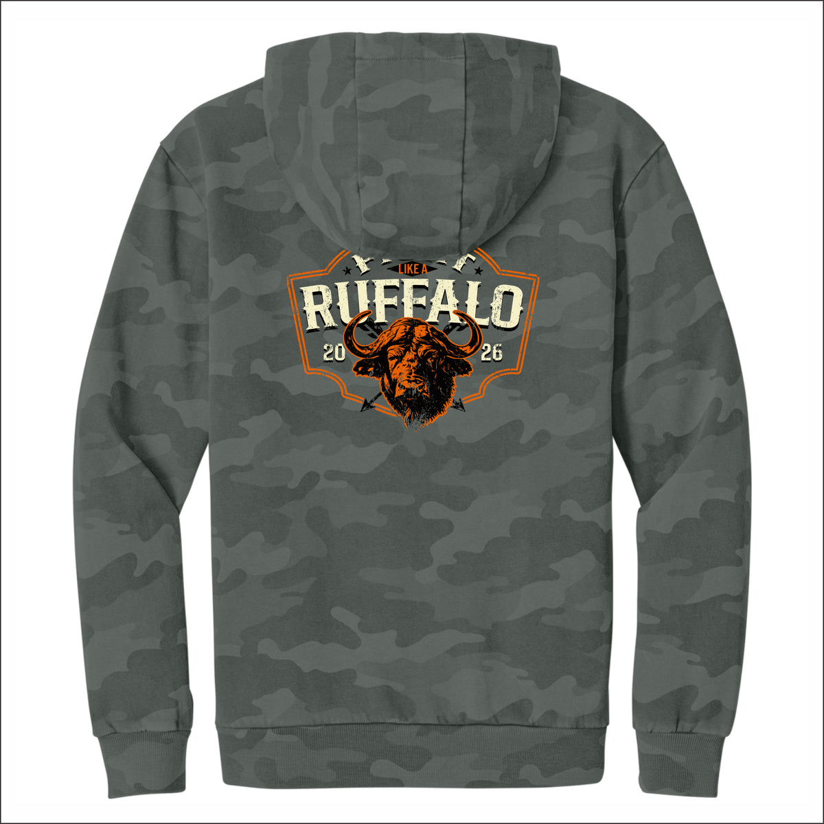 Fight Like A Ruffalo District Wash Camo Fleece Hoodie