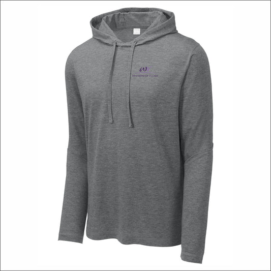 Westminster Village Tri-Blend Wicking Hooded Long Sleeve Tee