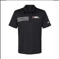 Industrial Source Adidas 3 Stripe Polo