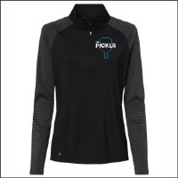 The Picklr Ladies Adidas Shoulder Stripe 1/4 Zip Sweater