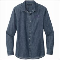 Westminster Village Ladies Long Sleeve Denim Shirt